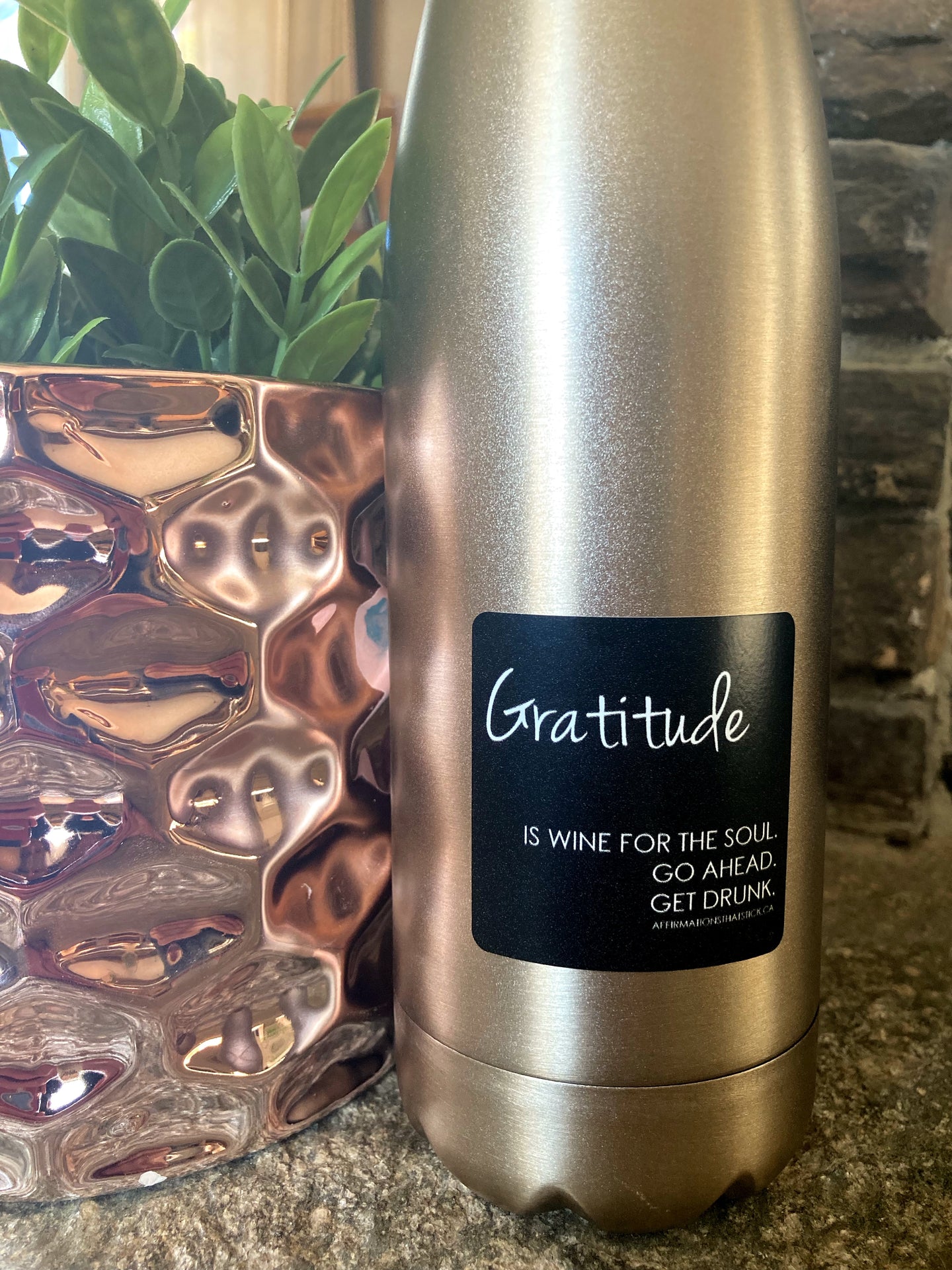 Gratitude is Wine Affirmation Sticker-Affirmations That Stick CA